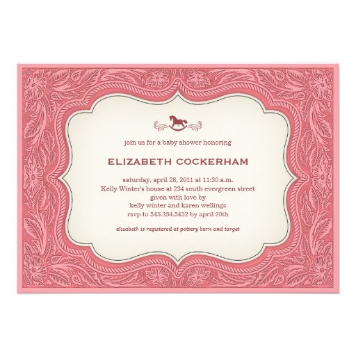 Cowgirl Western Baby Shower invitations