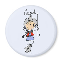 Cowgirl with Lasso Tshirts and Gifts magnets
