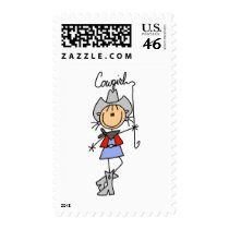 Cowgirl with Lasso Tshirts and Gifts postage