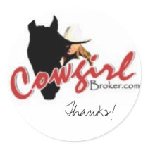 Cowgirlbroker, Thanks! stickers by thundern1 Cowgirlbroker, Thanks! stickers