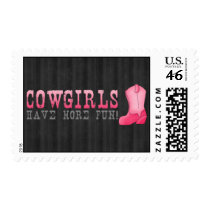 Cowgirls Have More Fun Postage Stamp