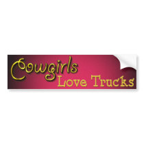 Cowgirls Love Trucks bumper stickers
