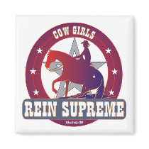 Cowgirls Reining Horse Magnet by kimd43 Cowgirls Reining Horse Magnet