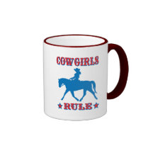 Cowgirls Rule (red/blue) Mug