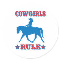 Cowgirls Rule (red/blue) stickers