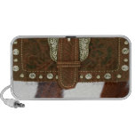 cowhide, leather, western, doodle, speaker,