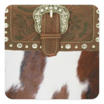 Cowhide & Leather Western Sticker