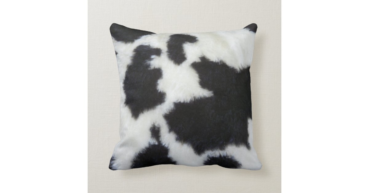 rectangular cowhide pillow