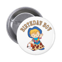 Cowkids Birthday Boy Pinback Button