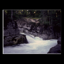 Cowlitz river, near headwaters at Mt Rainier, Wa postcards