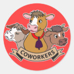 Coworkers Round Stickers