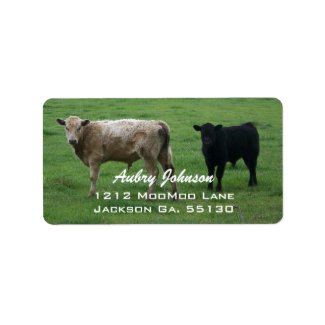 Cows Address Labels label