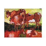 Cows after Jordaens Vincent van Gogh Stretched Canvas Prints