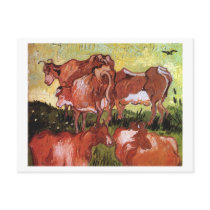 Cows (after Jordaens), Vincent van Gogh Post Card