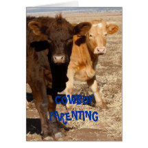 Cows and Baby Diapers - Cowboy Parenting Card