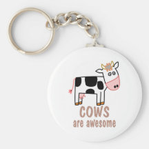 Cows are Awesome Key Chain
