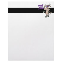 cows are cool funny animal cartoon customized letterhead