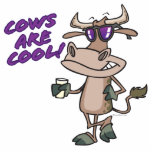 cows are cool funny animal cartoon photo sculpture