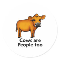 Cows are People too stickers by TheRealShuba Cows are People too stickers