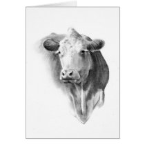 COW'S HEAD IN PENCIL CARDS