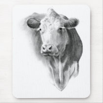 COW'S HEAD IN PENCIL MOUSEPAD