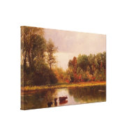 Cows In A Watering Landscape Albert Bierstadt Gallery Wrap Canvas