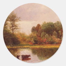 Cows in a Watering Landscape by Albert B. Sticker