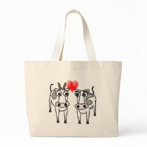 Cows in Love Canvas Bags