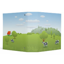 Cows in Pasture PopArt Landscape Binder