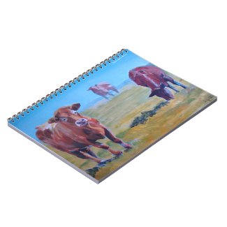 Cows in the hazy sun painting notebook