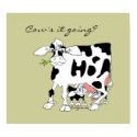 Cow's it Going? Poster Print