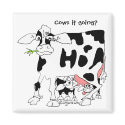 Cows it going? Square Fridge Magnet by zooogle Cows it going? Square Fridge Magnet