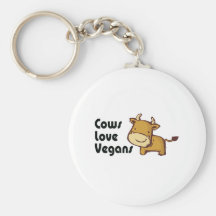 cows love vegans key chain