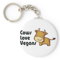 cows love vegans key chains