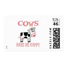 Cows Make Me Happy Postage