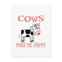 Cows Make Me Happy postcards