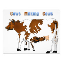 Cows Milking Cows Custom Invite