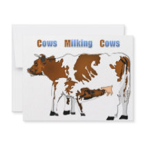 Cows Milking Cows invitations by Shame_Cubed Cows Milking Cows invitations