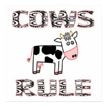 COWS RULE Poster posters