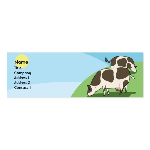 Cows - Skinny Business Card Templates