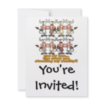 cows stealing my insanity humor cartoon personalized announcement