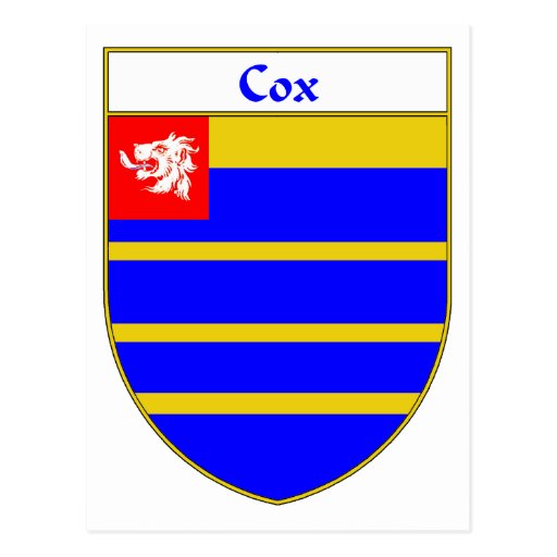 Cox Coat of Arms/Family Crest Postcard Zazzle