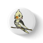 Coy Cockatiel Button