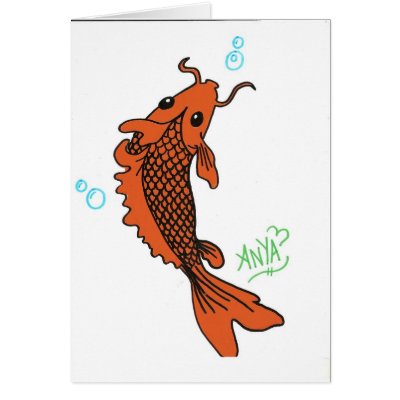 Cute coy fish design by Anya