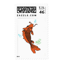 Coy fish postage
