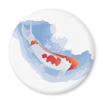 Coy Koi (Digital) Magnet magnets