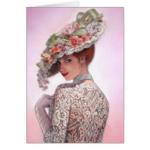 Coy Victorian Lady "Betty Lu" Cards