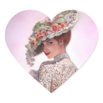 Coy Victorian Lady "Betty Lu" Stickers