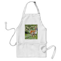 Coyote And Antelope In Yellowstone Park Aprons