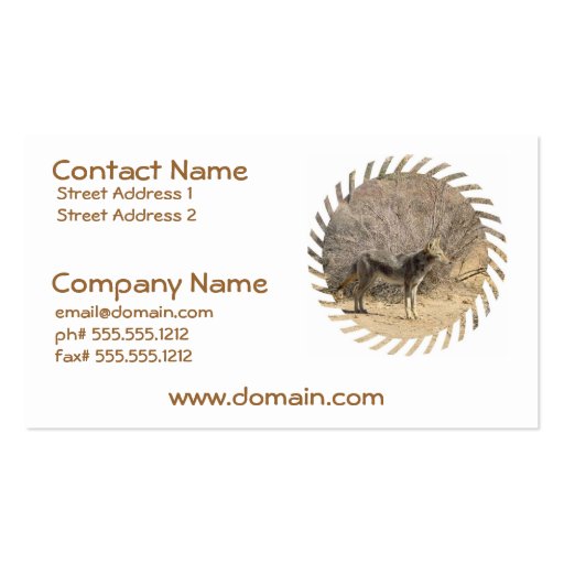 Coyote Design Business Card (front side)